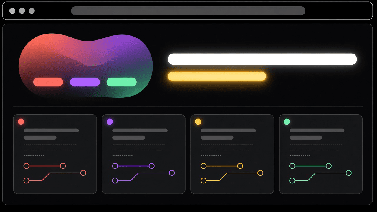Spectrum Warm guide frame with a butter underline and a four-step path.